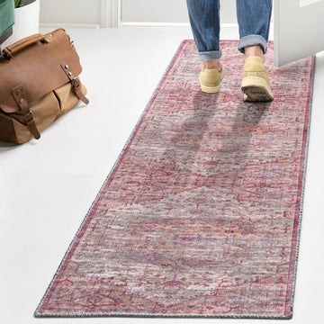 Alacati Ogee Medallion Washable Area Rug